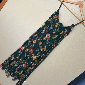 Natural Life Brand Green Floral Midi Dress Size XL